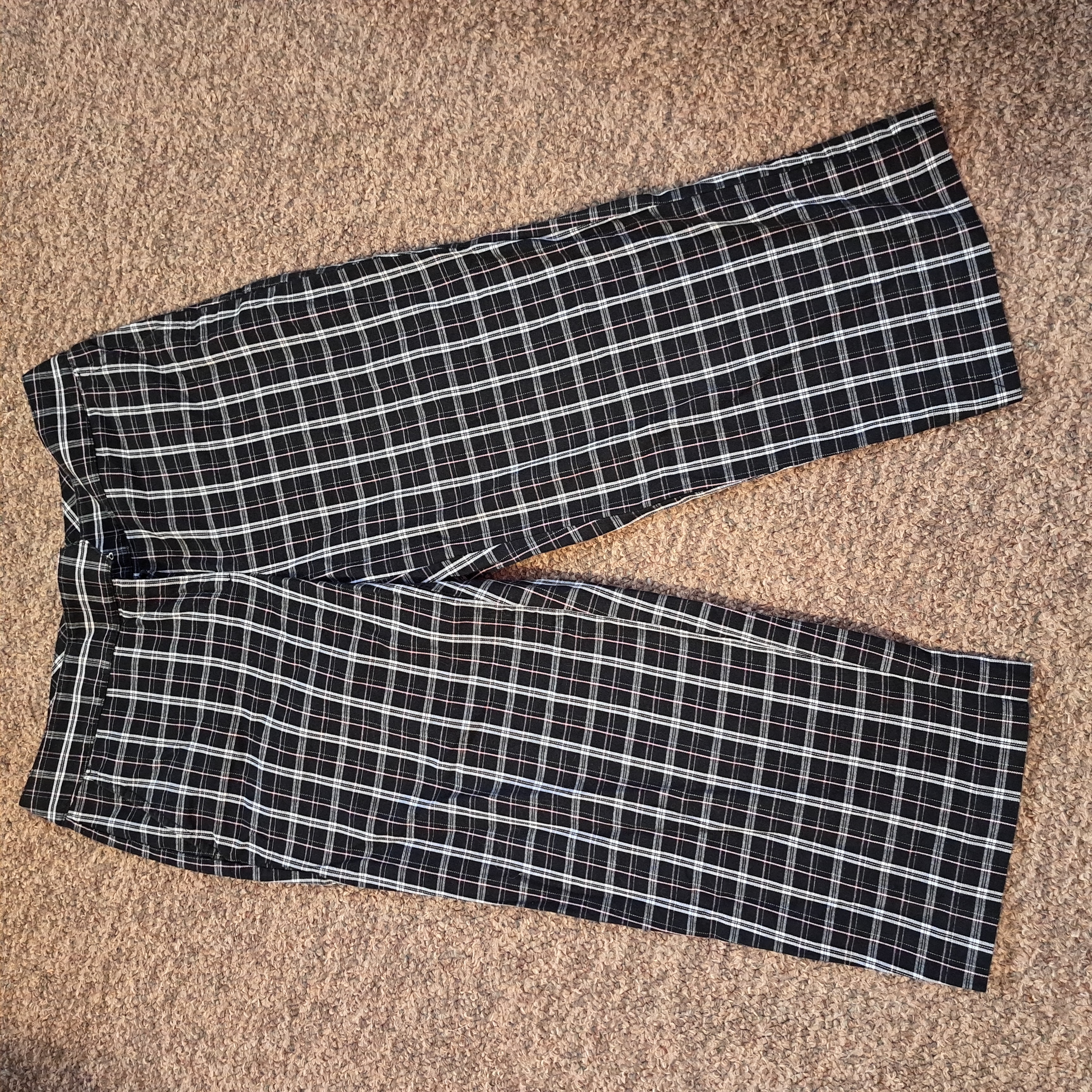 Black And White Plaid Capris Golf Pants